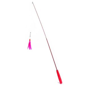 Caña extensible con plumero para gatos 46x85cm