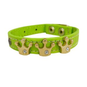 Collar serraje adorno coronitas verde 25cm
