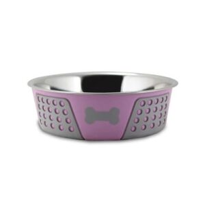 Comedero Ac inox Hermosa 450ml rosa