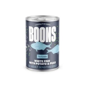 Lata de pescado blanco para estómagos sensibles Boons 400g