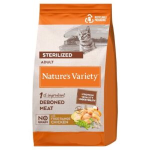Nature's Variety pollo deshuesado sin grano gato adulto esterilizado 1.25kgs