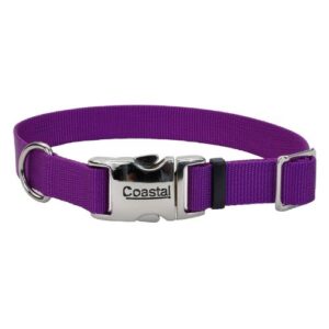 Collar de nylon con cierre metálico violeta 20mm