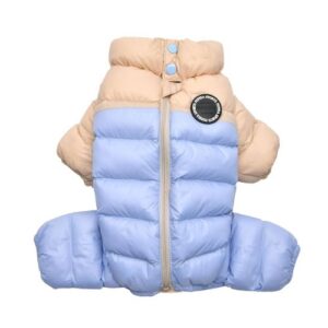 Anorak cuatro patas Puppia azul-beige 41cm