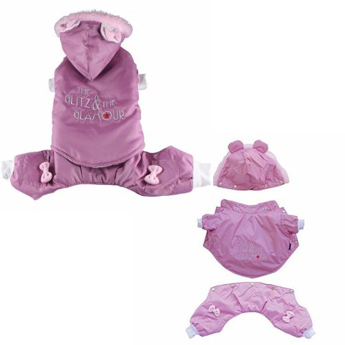 Anorak cuatro patas desmontable mini rosa 15cm