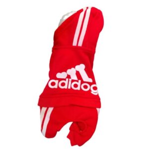 Chandal Adidog cuatro patas rojo 25cm