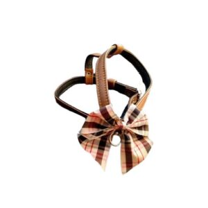 Arnés marrón de piel con lazo Burberry 32cm