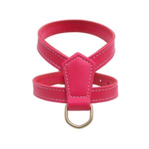 Arnés piel rosa liso 26cm