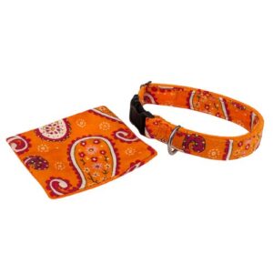 Collar cachemir naranja 15mm