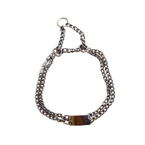 Collar doble cadena adiestramiento 55cmx25mm