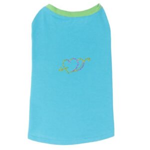 Camiseta celeste con corazones 50cm
