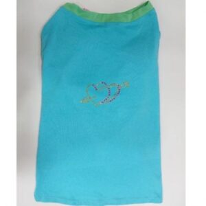 Camiseta celeste con corazones 50cm