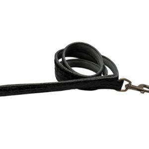 Correa charol croco negro 15mmx120cm