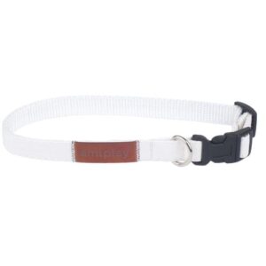 Collar Leather blanco  15mm