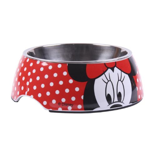 Comedero Minnie melamina + acero inoxidable