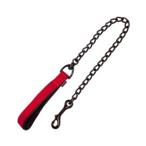 Correa roja cadena negra 2mmx120cm