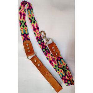 Correa artesana hecha en Chiapas, México Rosa