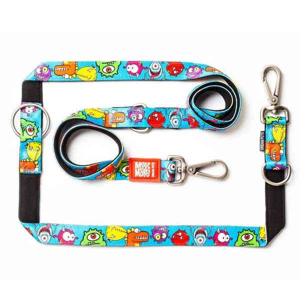 Correa multi posición neopreno color Little monster azul 2m