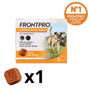 1 comprimido Frontpro comprimidos masticables perros 4-10kg