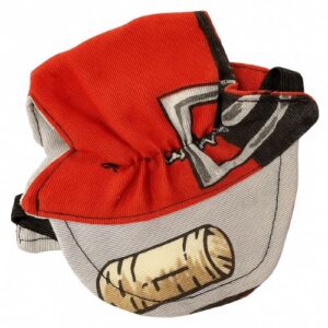 Gorra roja con estampado para perro