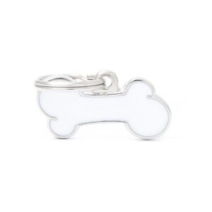 Chapa identificativa hueso blanco grande