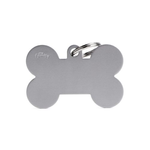 Chapa identificativa hueso gris pequeño