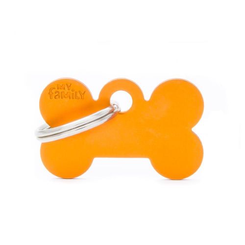 Chapa identificativa hueso naranja grande