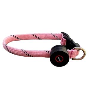 Collar mini rosa de nylon con led