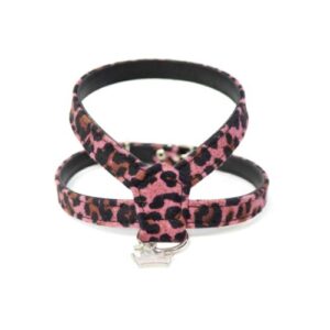 Arnés de leopardo rosa