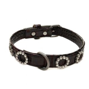 Collar cristales redondos marrón 45cm