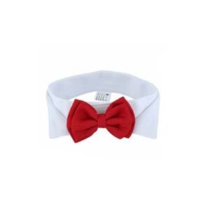 Pajarita roja con cuello de camisa para perros y gatos S
