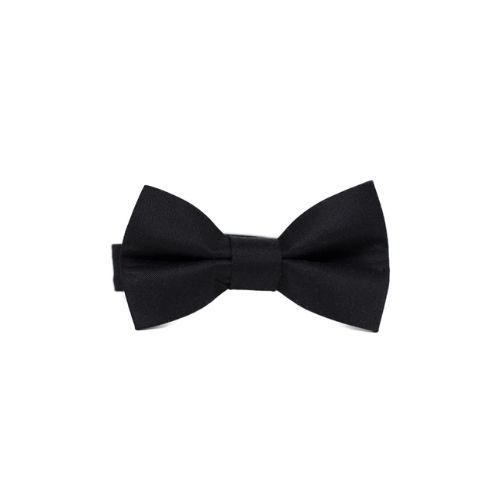 Pajarita para collar negra con brillo