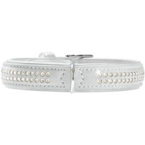 Collar Hunter plateado con Swarovski 45cm