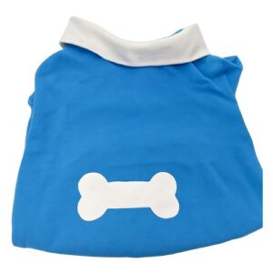 Polo azul y blanco para perros 50cm