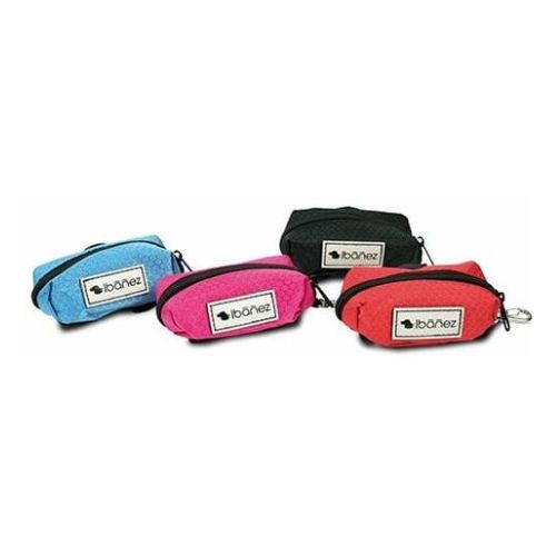 Porta bolsas nylon con velcro y mosquetón (varios colores)