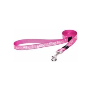 Correa Rogz rosa con huesitos 10mmx180cm