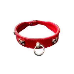 Colar piel roja con adornos cristal Sellerie 37cm