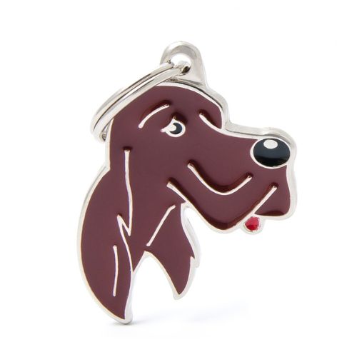 Chapas Setter irlandés aluminio esmaltado