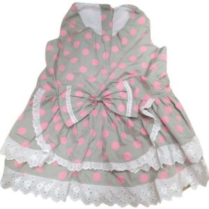 Vestido de lunares con volantes XL