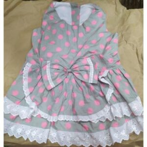 Vestido de lunares con volantes XL