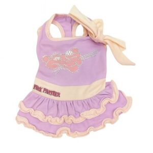 Vestido de tirantes Pink panter Brillo lila 40cm