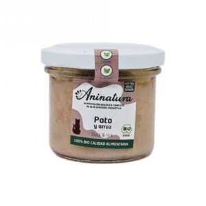 Alimento ecológico de pato y arroz para gato