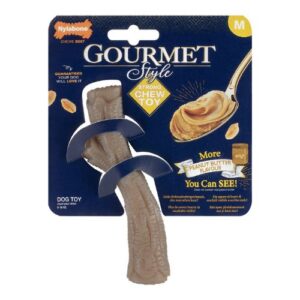 Hueso Nylabone Gourmet style crema de cacahuete M