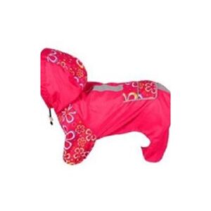 Impermeable cuatro patas rosa flores 50cm