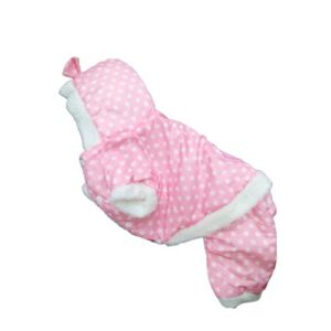 Abrigo cuatro patas rosa lunares 30cm