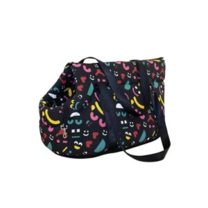 Bolso negro emoji colores 32x21x22cm