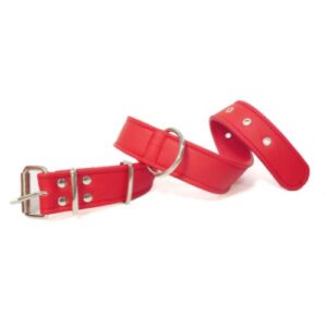 Collar rojo piel 40mmx55cm