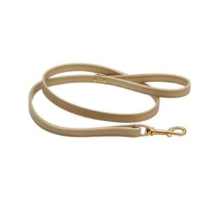 Correa blanca y dorada de piel 15mmx114cm
