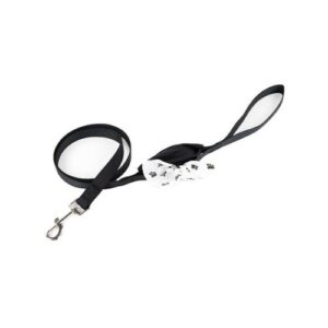 Correa nylon negro con porta bolsas 20mmx120cm