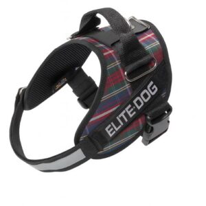 Arnés diseño de cuadro escocés Elite-Dog