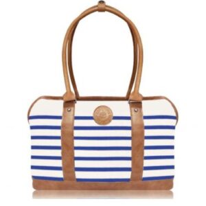 Bolso navy azul y blanco 40x20x26cm